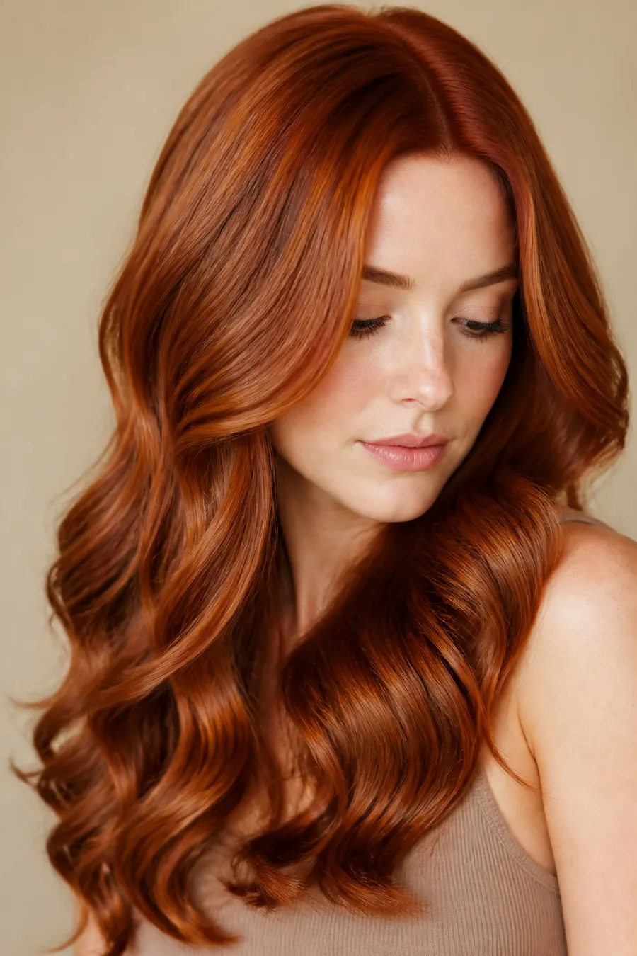 Color cobre dimensional con acabado de salón